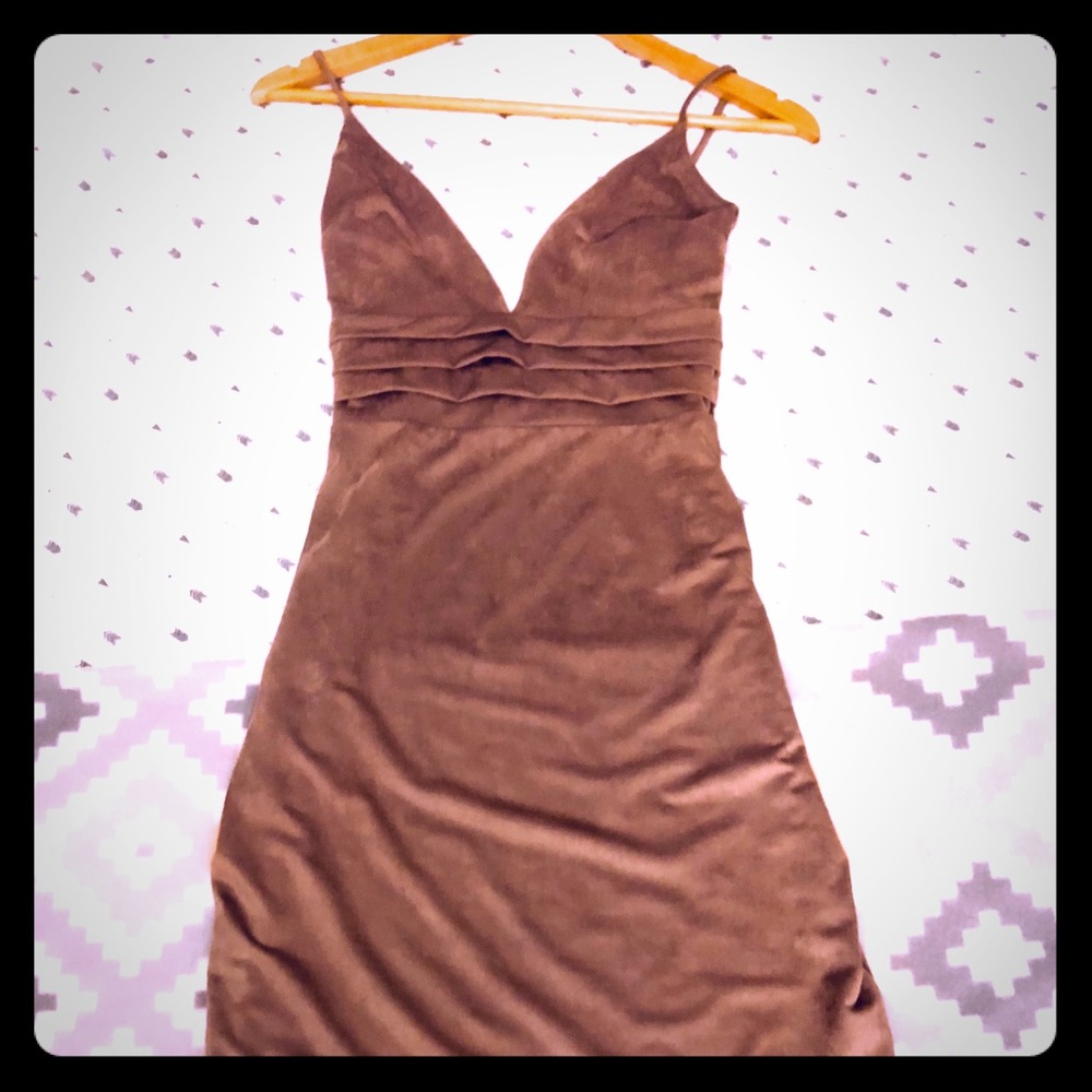 Lavender dress suede